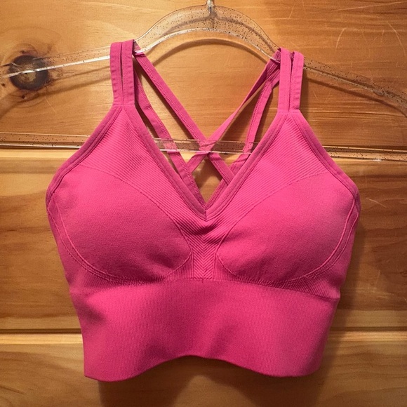 SPORTS BRA PINK SOMA STRAPPY BACK  LONG LINE XS NWT 48.00 - Picture 3 of 11